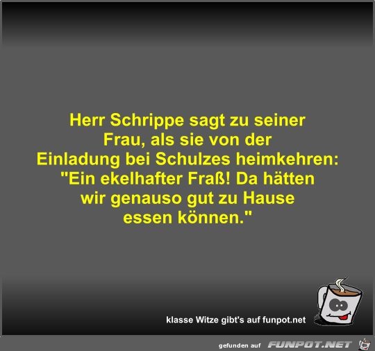 Herr Schrippe sagt zu seiner Frau