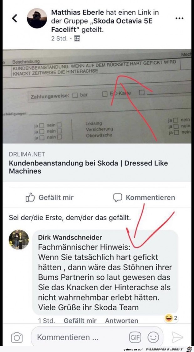 Kundenbeanstandung bei Skoda