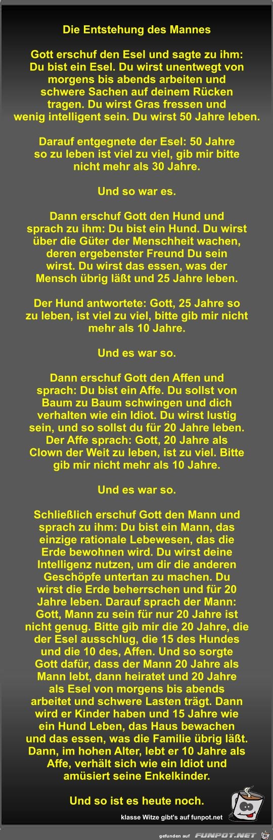Die Entstehung des Mannes Die Entstehung des Mannes