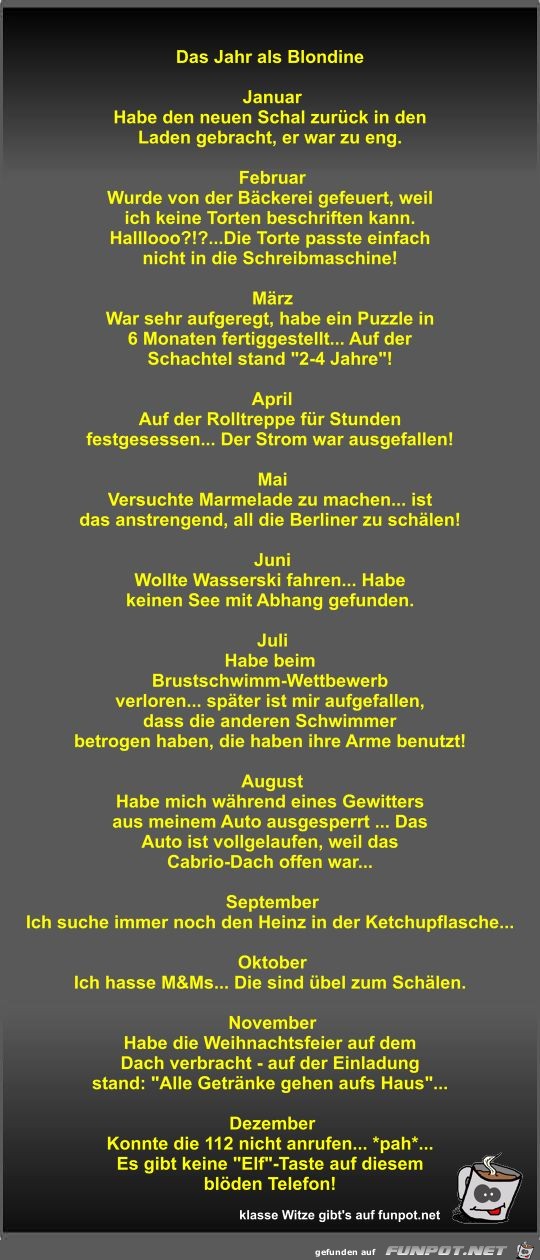 Das Jahr als Blondine Das Jahr als Blondine