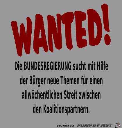 Streitpunkte gesucht