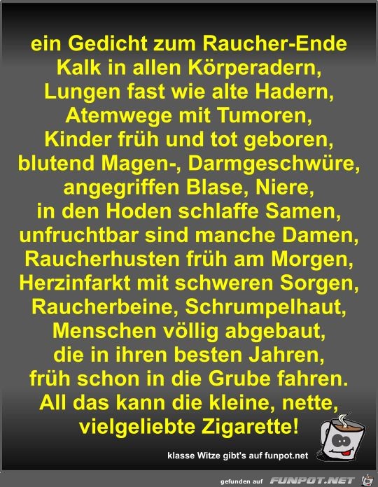 ein Gedicht zum Raucher-Ende