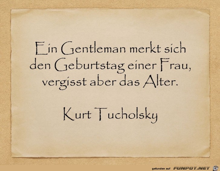 ein Gentleman merkt sich