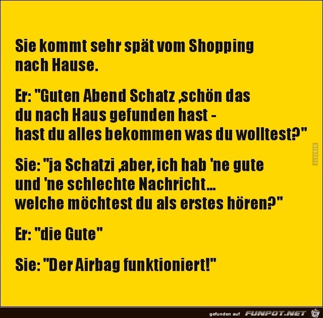 vom Shopping nach Hause.....