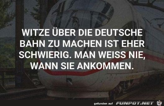 Witze ueber die deutsche Bahn