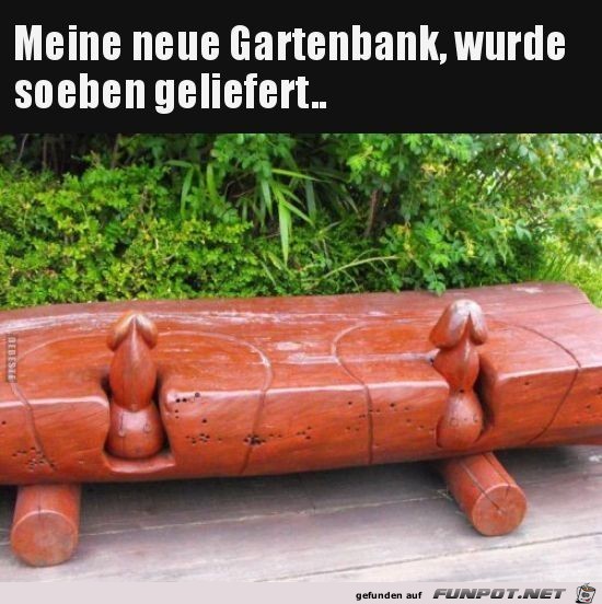 neue Gartenbank