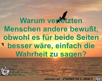 Warum verletzten Menschen andere bewußt, obwohl es f&u Warum verletzten Menschen andere bewußt, obwohl es f&u