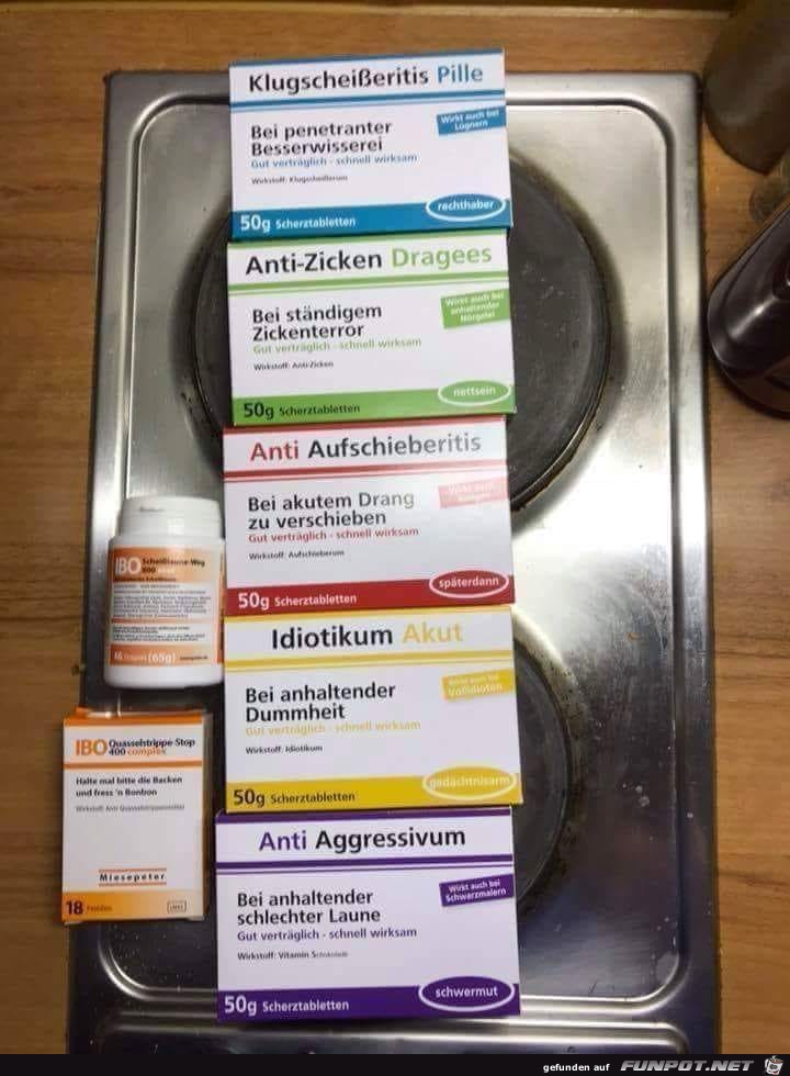 Die wichtigsten Medikamente die man braucht Die wichtigsten Medikamente die man braucht
