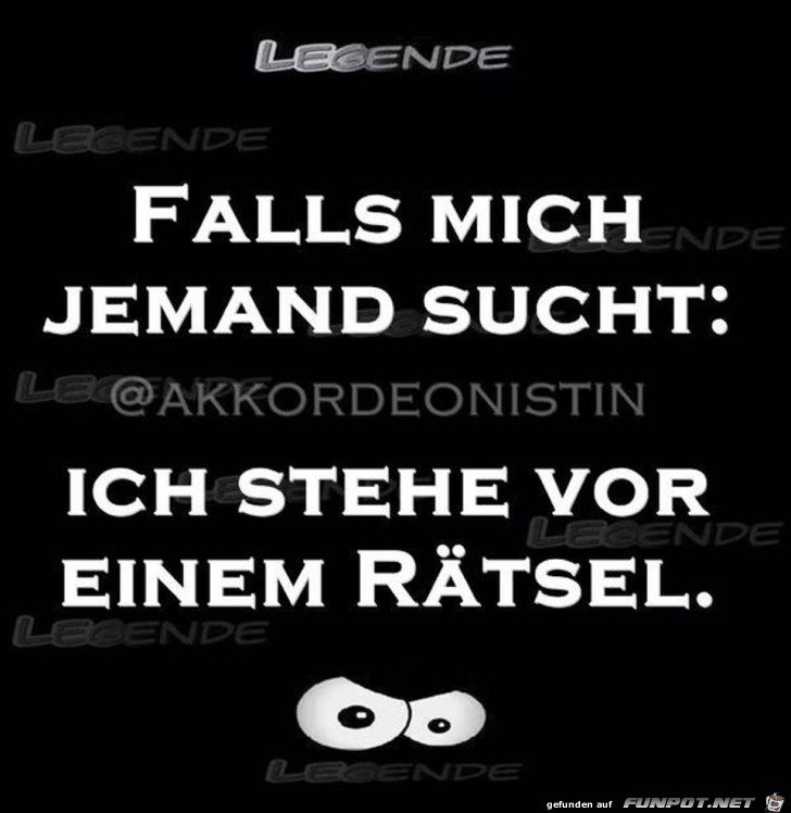 Falls mich jemand sucht