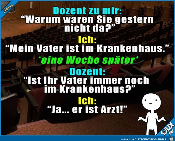 Dozent zu mir:..... Dozent zu mir:.....
