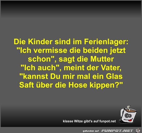 Die Kinder sind im Ferienlager Die Kinder sind im Ferienlager