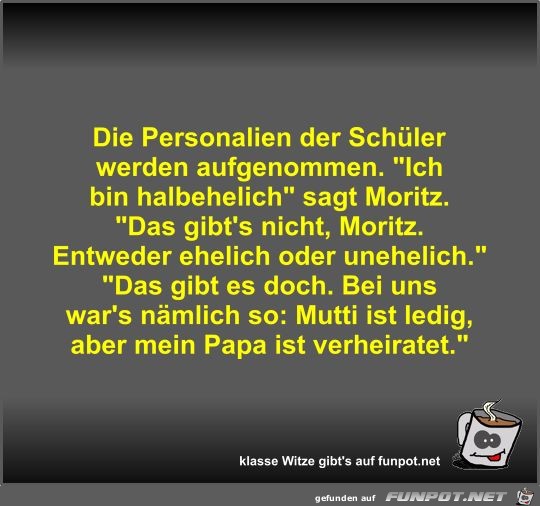 Die Personalien der Schüler werden aufgenommen Die Personalien der Schüler werden aufgenommen