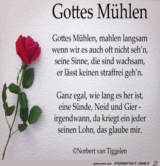 Gottes Mhlen mahlen langsam - sehr langsam...