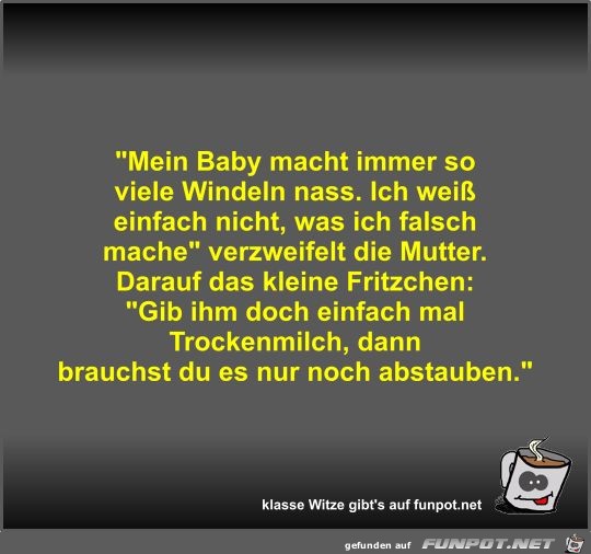 Mein Baby macht immer so viele Windeln nass Mein Baby macht immer so viele Windeln nass