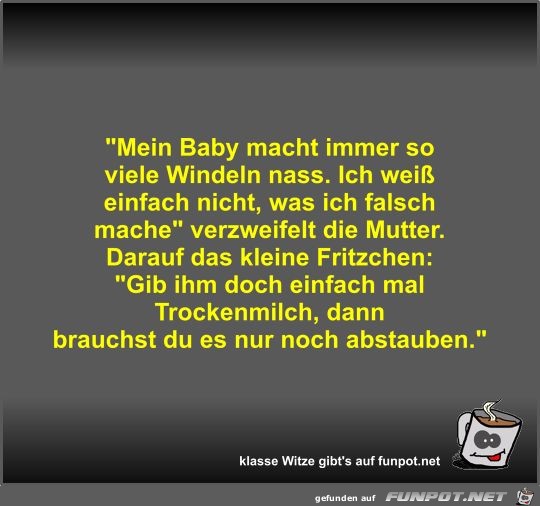 Mein Baby macht immer so viele Windeln nass