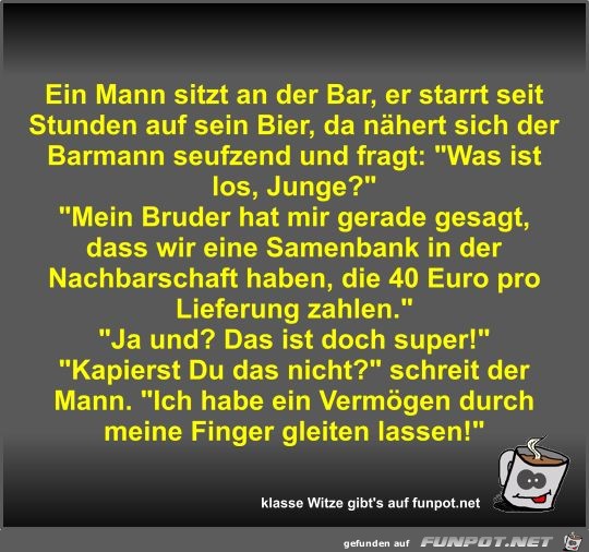Ein Mann sitzt an der Bar Ein Mann sitzt an der Bar
