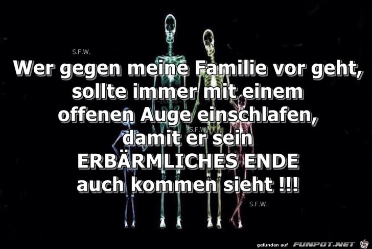 Wer gegen meine Familie Wer gegen meine Familie