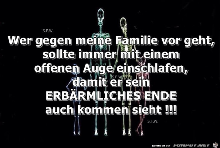 Wer gegen meine Familie