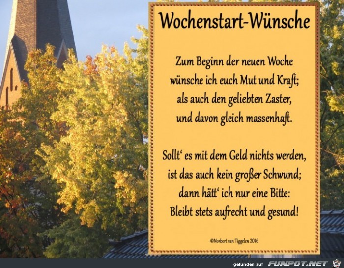 Wochenstart-Wnsche 2018 E-V