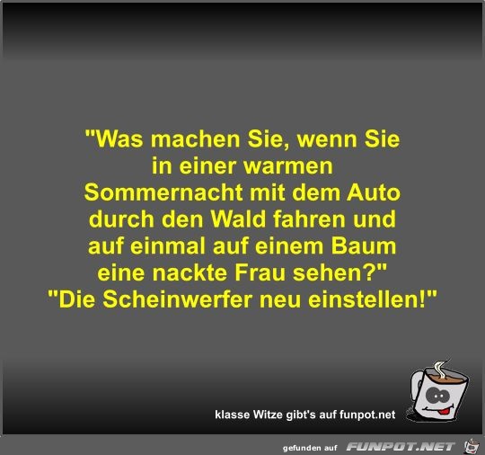 Was machen Sie, wenn Sie in einer warmen Sommernacht mit... Was machen Sie, wenn Sie in einer warmen Sommernacht mit...