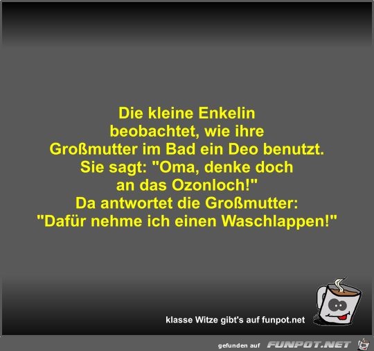 Die kleine Enkelin beobachtet Die kleine Enkelin beobachtet