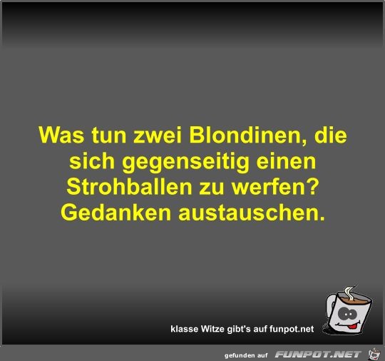 Was tun zwei Blondinen