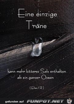 eine einzige Traene eine einzige Traene