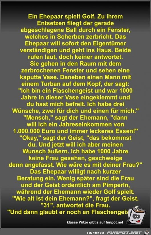 Ein Ehepaar spielt Golf Ein Ehepaar spielt Golf
