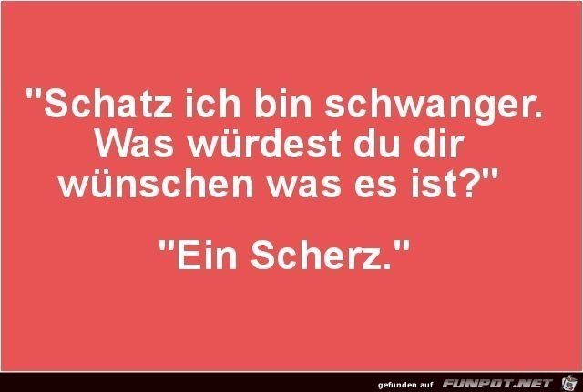 Schatz ich bin schwanger... Schatz ich bin schwanger...