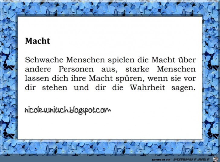 Weisheiten - Macht Weisheiten - Macht