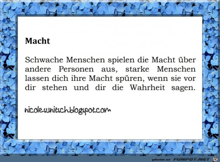 Weisheiten - Macht