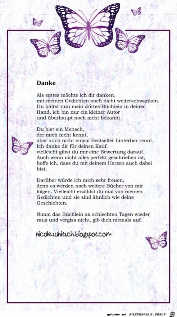 Gedicht - Danke