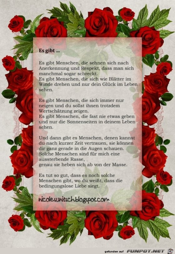 Gedicht - Es gibt ... Gedicht - Es gibt ...