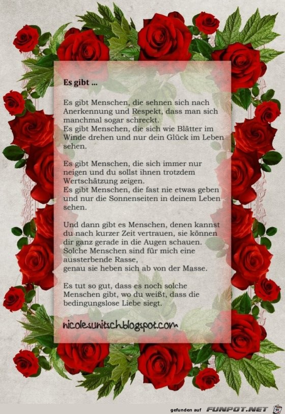 Gedicht - Es gibt ...