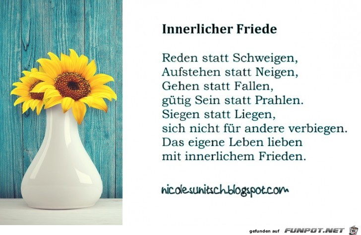 Gedicht - Innerlicher Frieden