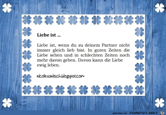 Sprche - Liebe ist ...