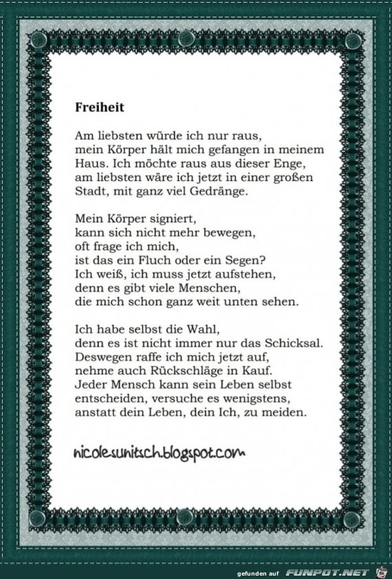 Gedicht - Freiheit Gedicht - Freiheit