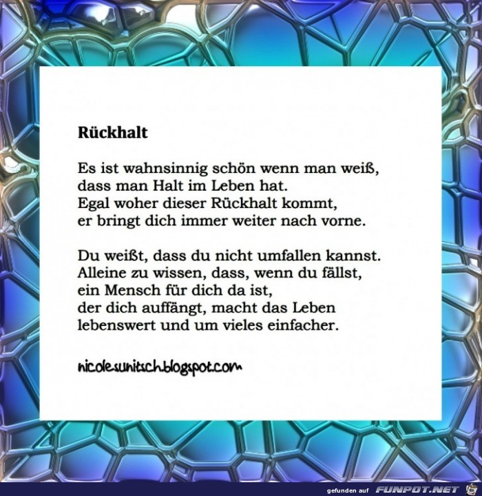 Gedanken - Rückhalt Gedanken - Rückhalt