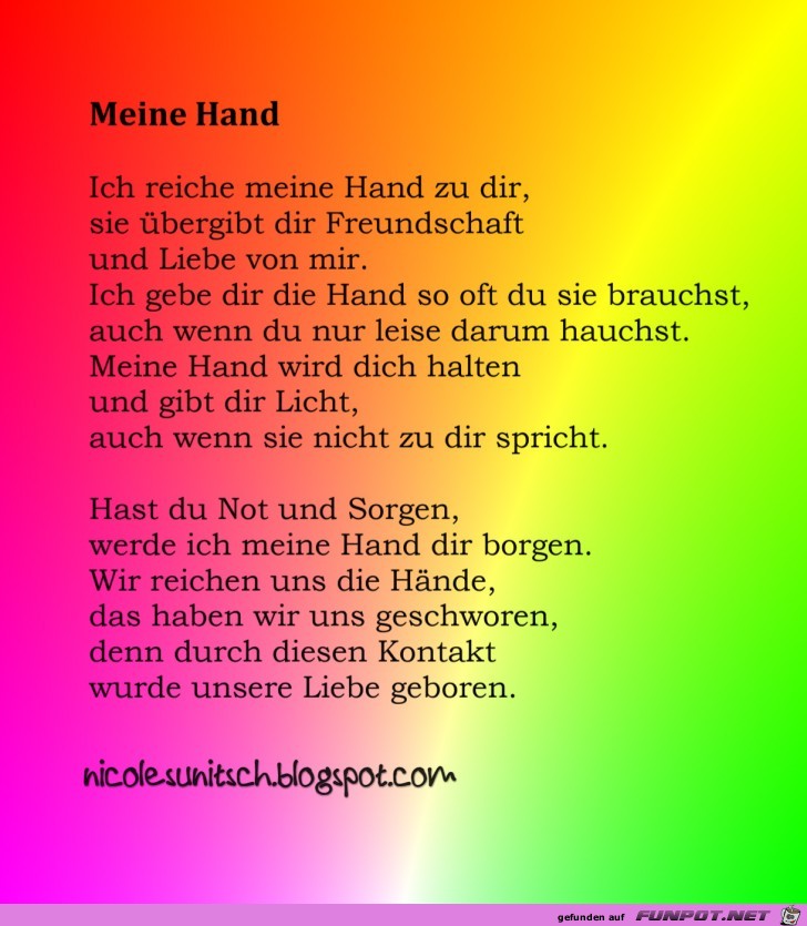 Gedicht - Meine Hand