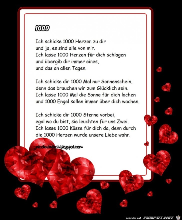 Gedicht - 1000 - Liebe
