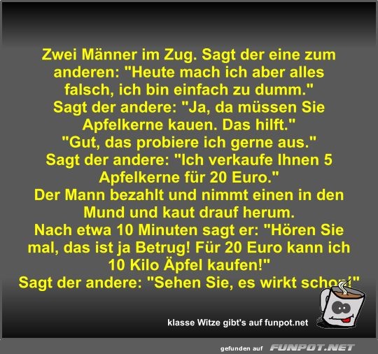 Zwei Männer im Zug Zwei Männer im Zug