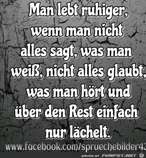 man lebt ruhiger