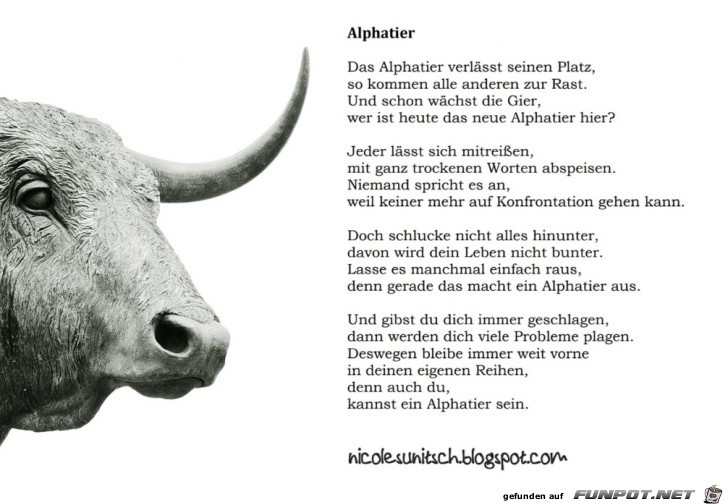 Gedicht - Alphatier Gedicht - Alphatier