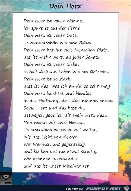 Gedicht - Dein Herz Gedicht - Dein Herz