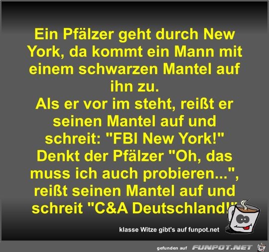 Ein Pflzer geht durch New York