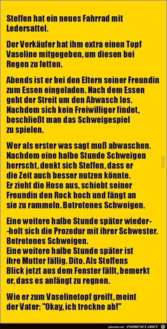 okay, ich trockne ab........ okay, ich trockne ab........