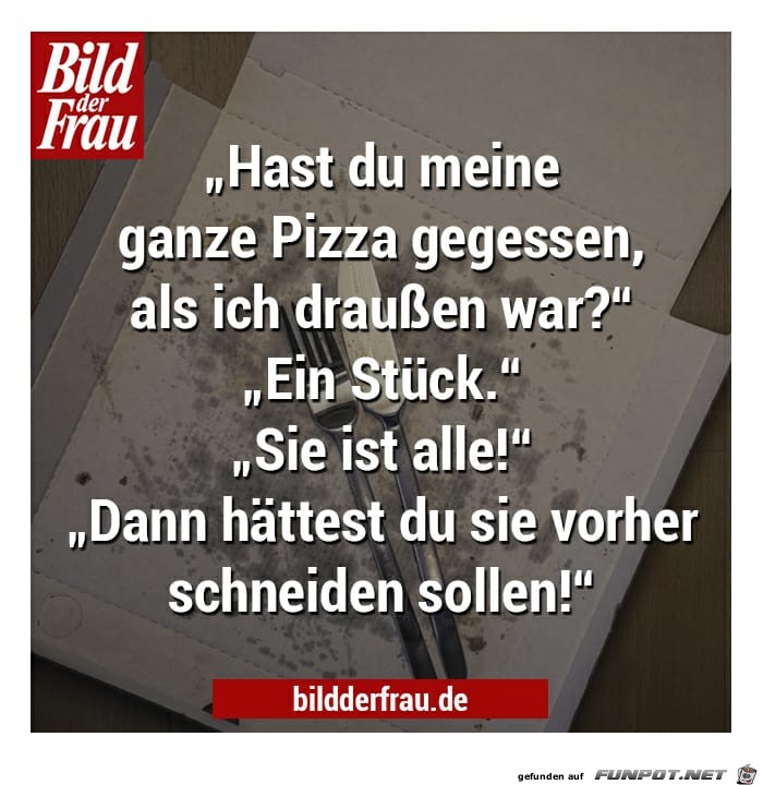 Pizza aufgegessen Pizza aufgegessen