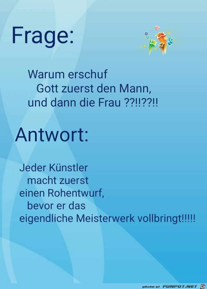 warum erschuf gott warum erschuf gott