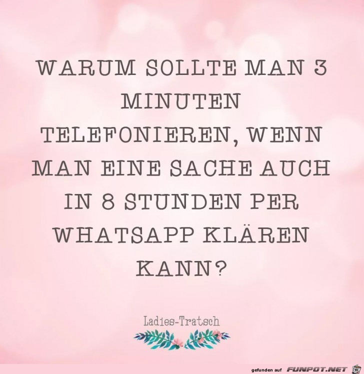 warum sollte man