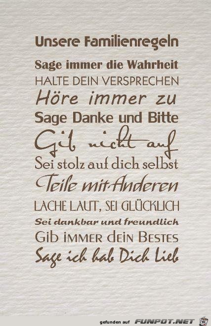 Unsere Familienregeln Unsere Familienregeln